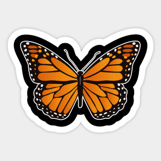 Monarch Butterfly - Wings Spread - wo Txt Sticker